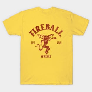 VINTAGE- FIREBALL WISKY SINCE 1984 RED T-Shirt